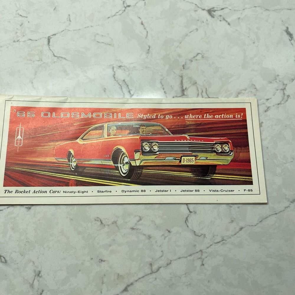 1965 Oldsmobile Ninety-Eight Starfire Dynamic 88 Jetstar I F-85 Sales Brochure‎